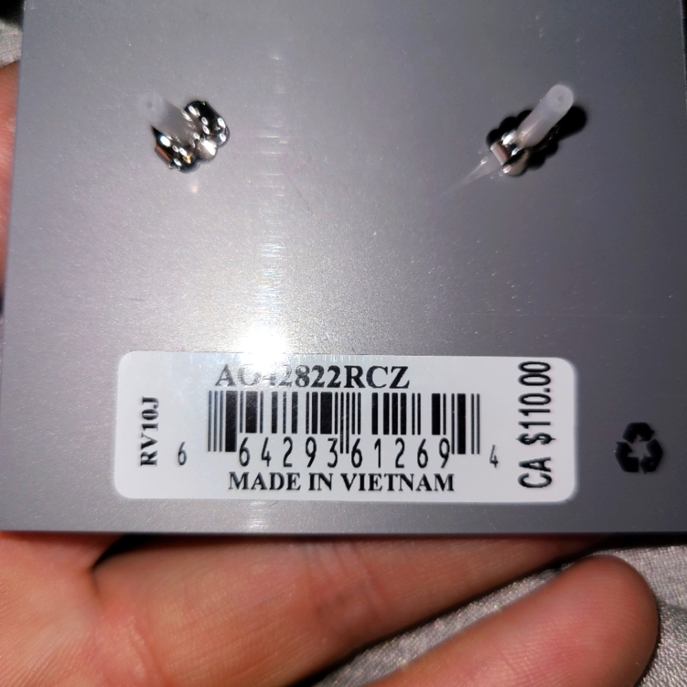 Silver and Diamond earrings